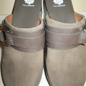 Yellow Box Womens 7.5 Mule/Clogs, "Babete", Taupe